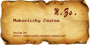 Makoviczky Zsuzsa névjegykártya